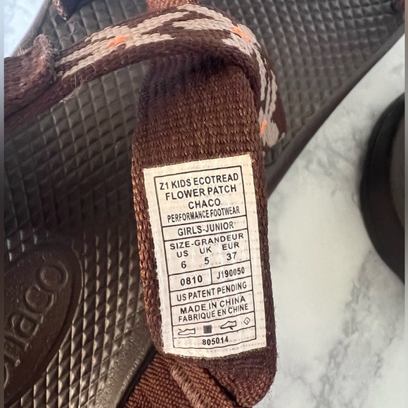 Z1 KIDS ECOTREAD FLOWER PATCH CHACO- GIRLS JUNIOR 6 - Picture 3 of 7